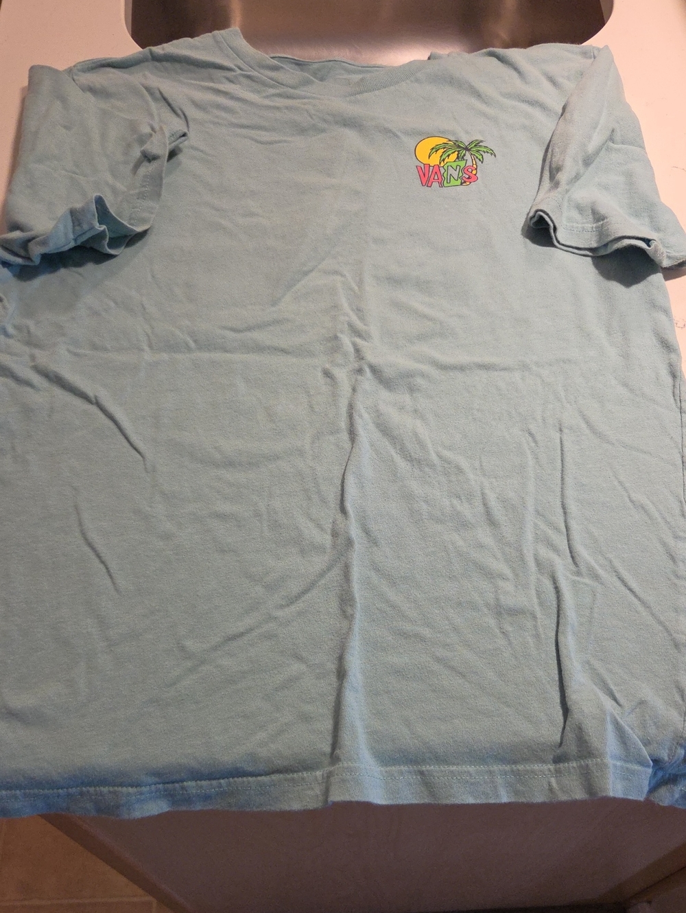 Vans Kids Light Teal Palm Tree Graphic Tee